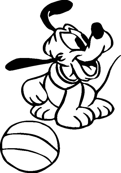 Baby Pluto Coloring Pages
 Cartoon Design Baby Pluto Coloring Pages