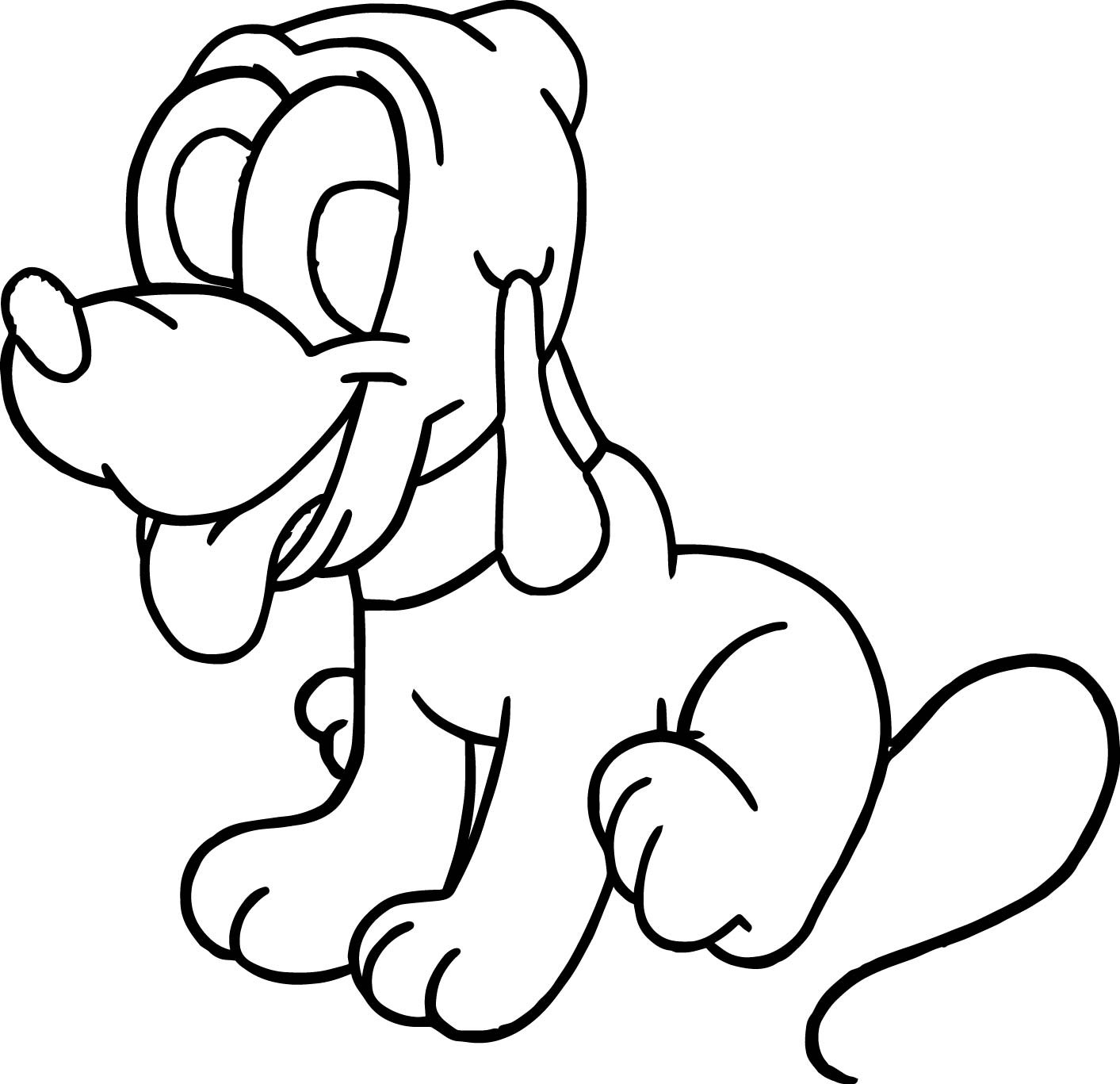 Baby Pluto Coloring Pages
 Cute Baby Pluto Coloring Page