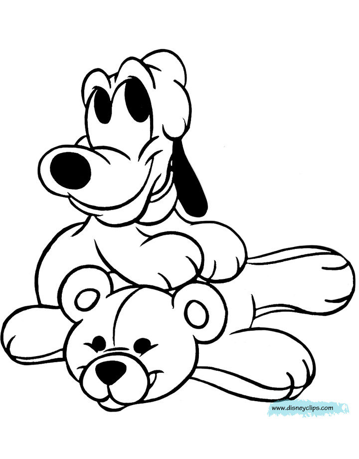 Baby Pluto Coloring Pages
 Disney Babies Coloring Pages 6