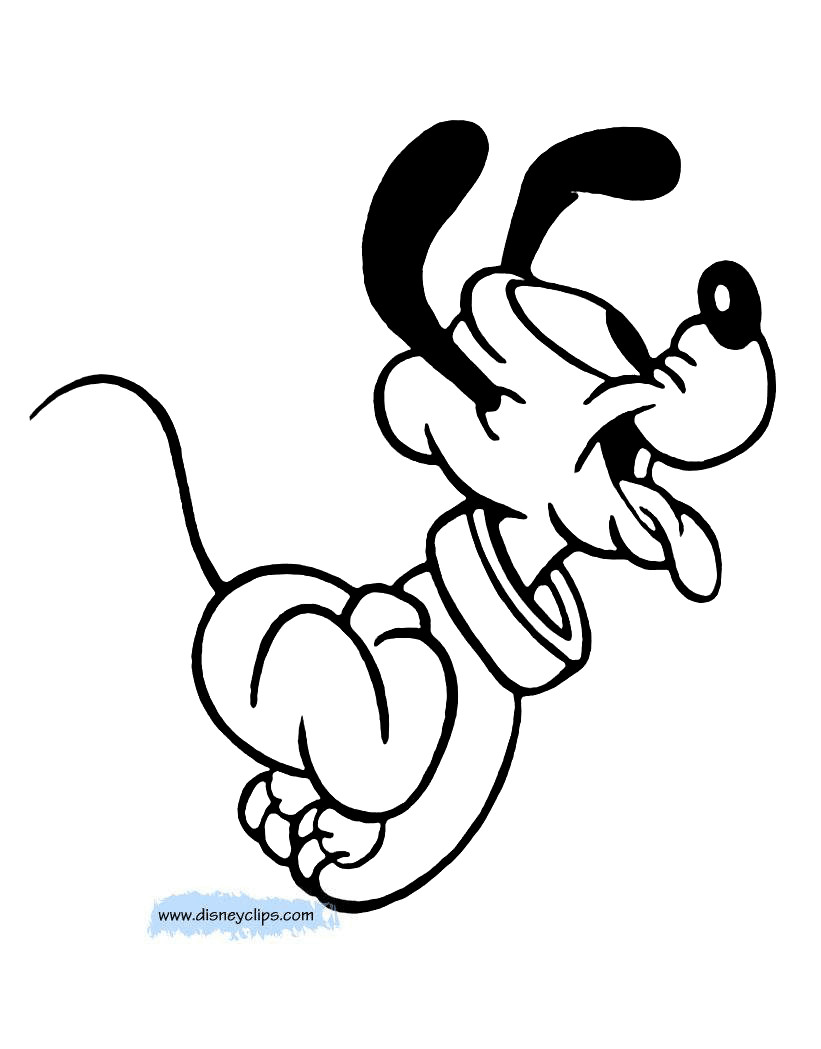 Baby Pluto Coloring Pages
 Disney Babies Coloring Pages 8