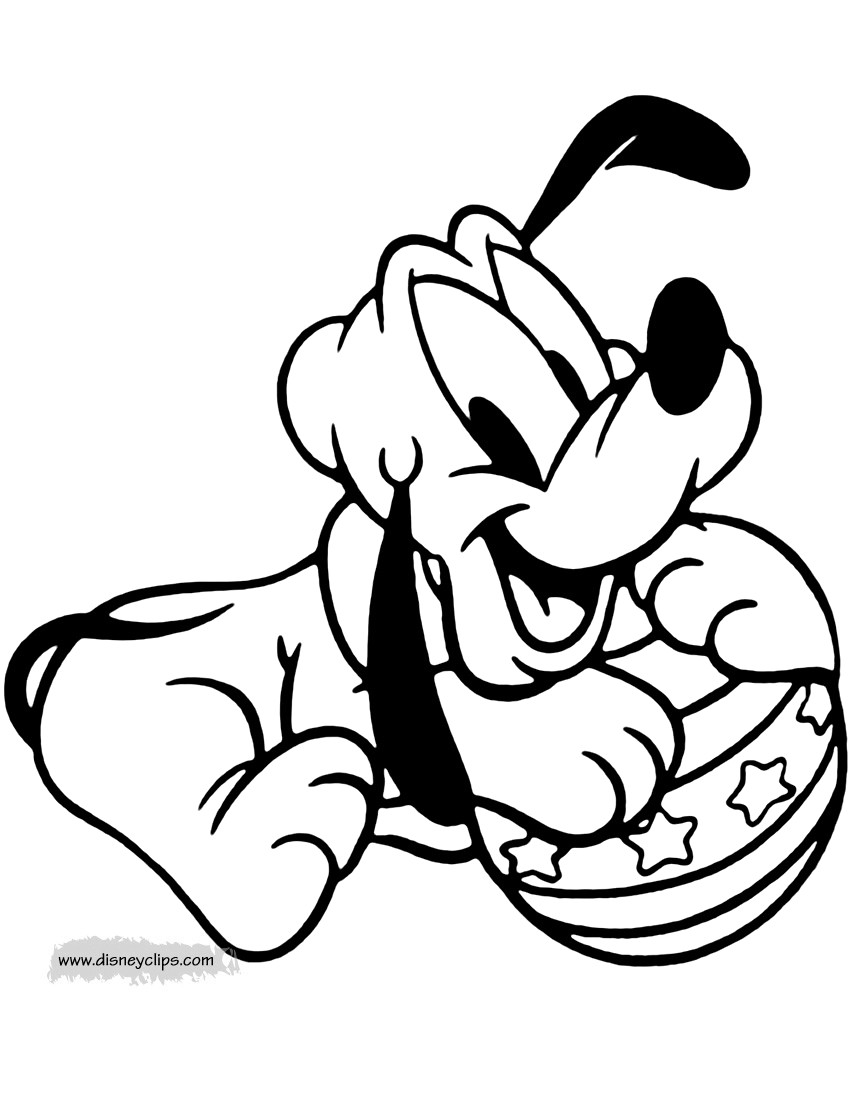 Baby Pluto Coloring Pages
 Disney Babies Coloring Pages 8