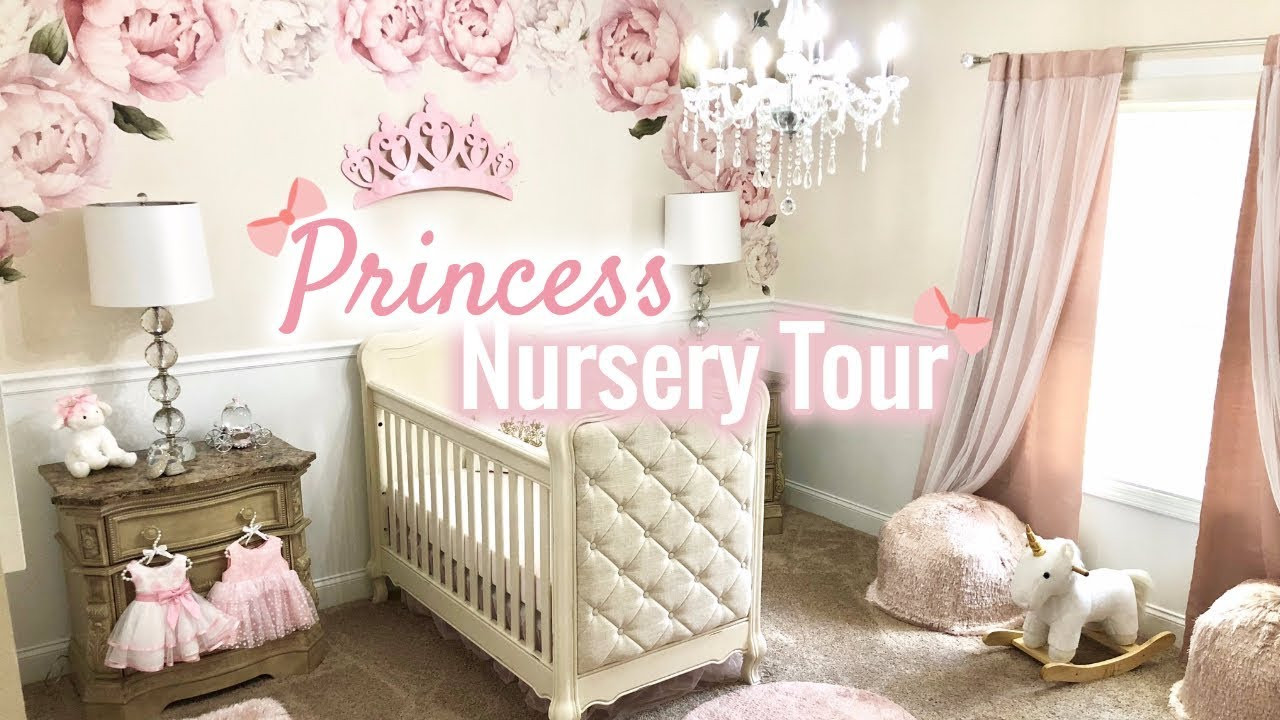 Baby Princess Room Decor
 BABY GIRL NURSERY TOUR Princess Nursery 2018