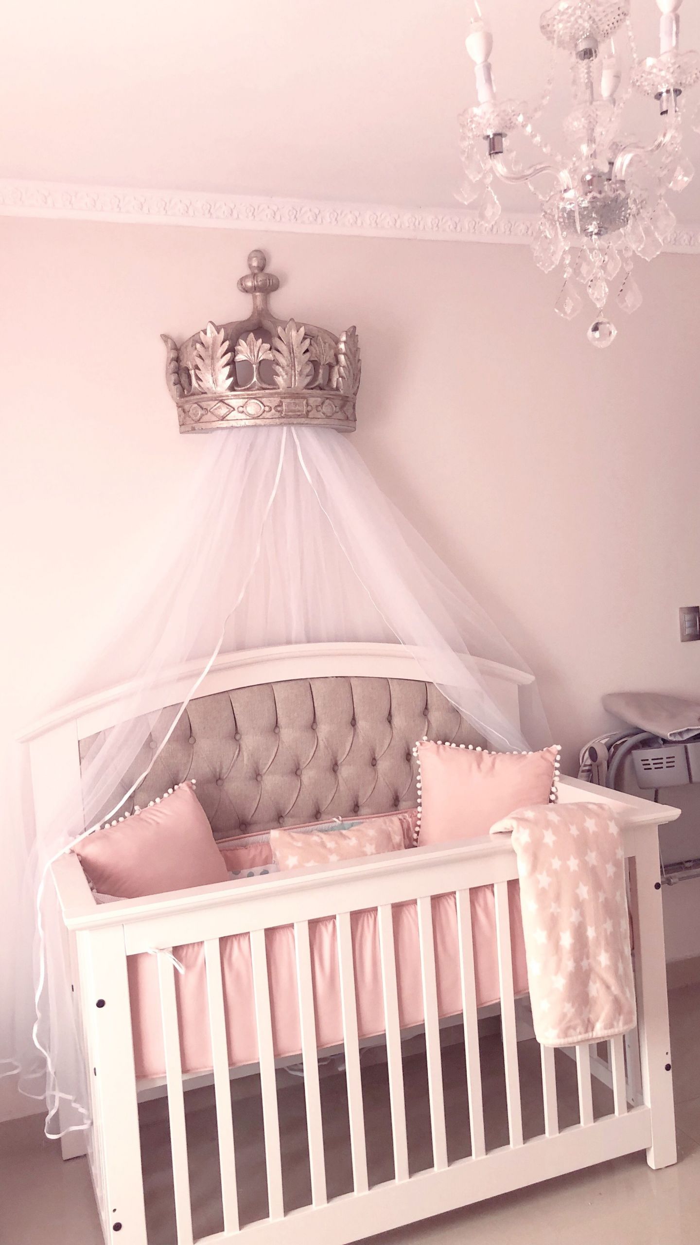 Baby Princess Room Decor
 Crown canopy from restoration hardware princess nursery