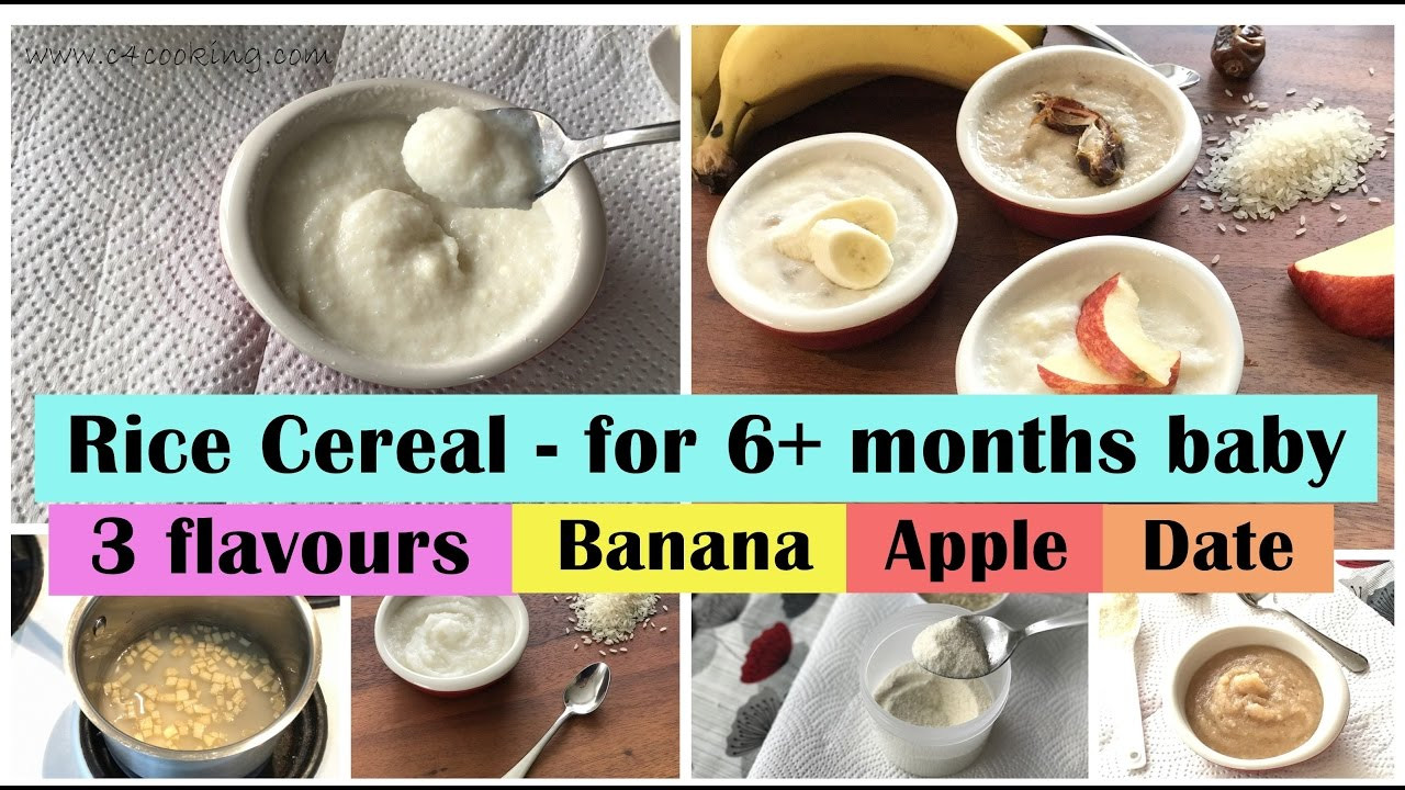 Baby Rice Cereal Recipes
 Rice Cereal Recipe for 6 months baby with 3 flavours