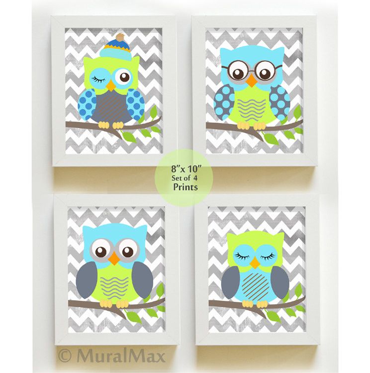 Baby Room Owl Decor
 Baby Room Decor Owl Decor Nursery art Set of 4 Prints