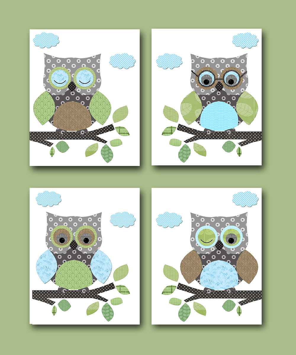 Baby Room Owl Decor
 Owl Decor Owls Nursery Baby Boy Nursery Art Nursery Wall Art