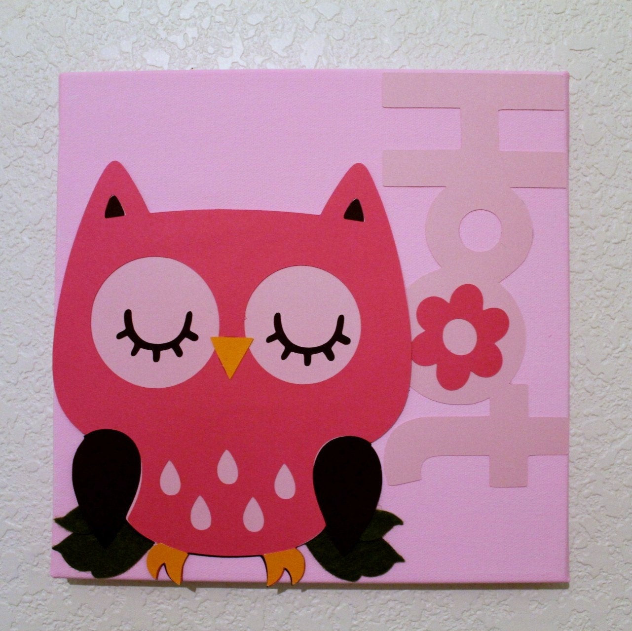 Baby Room Owl Decor
 Wall Decor Pink Owl Baby Nursery Kids Children Room Decor