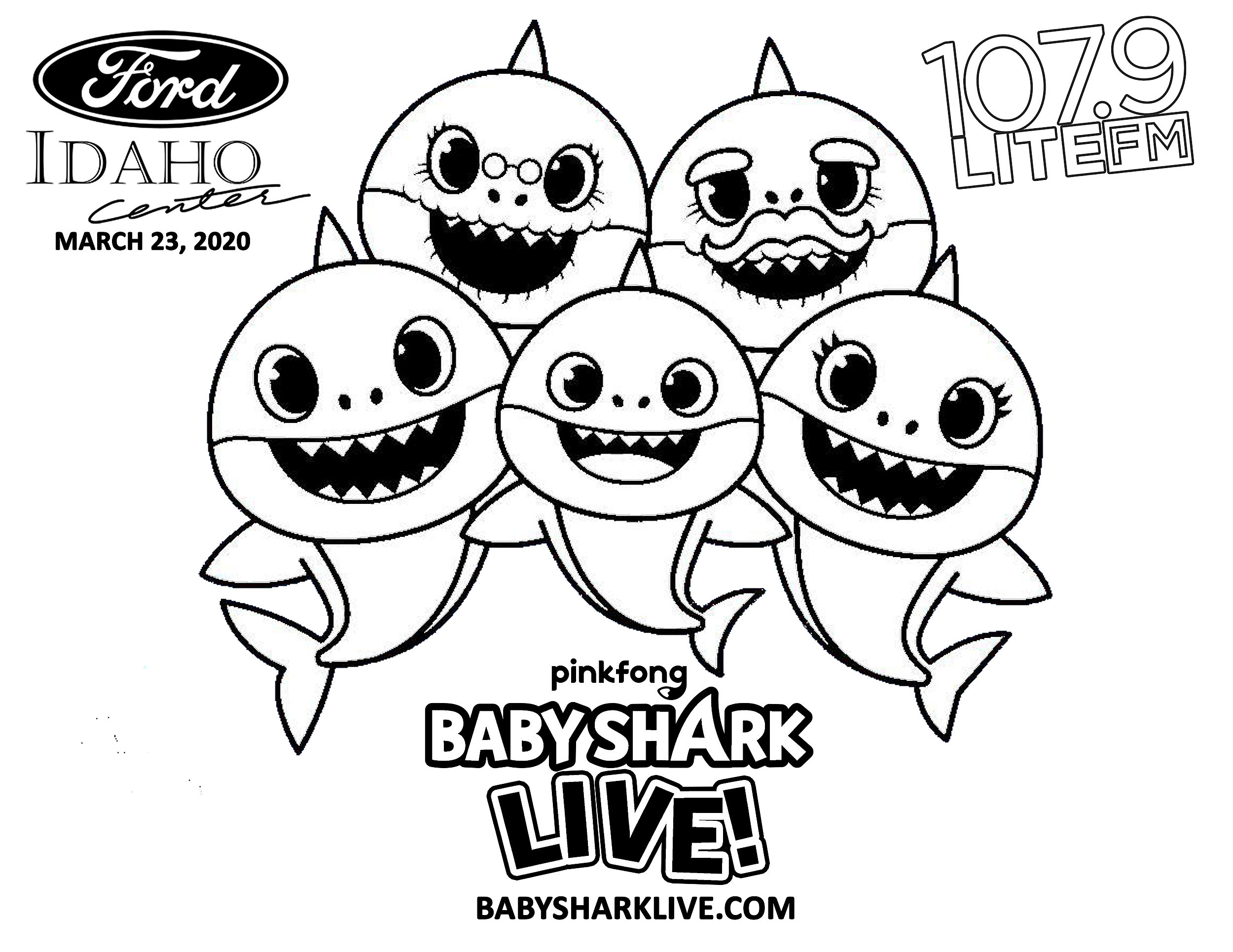 Baby Shark Coloring Page
 Color Your Way Into Baby Shark Live At the Ford Idaho