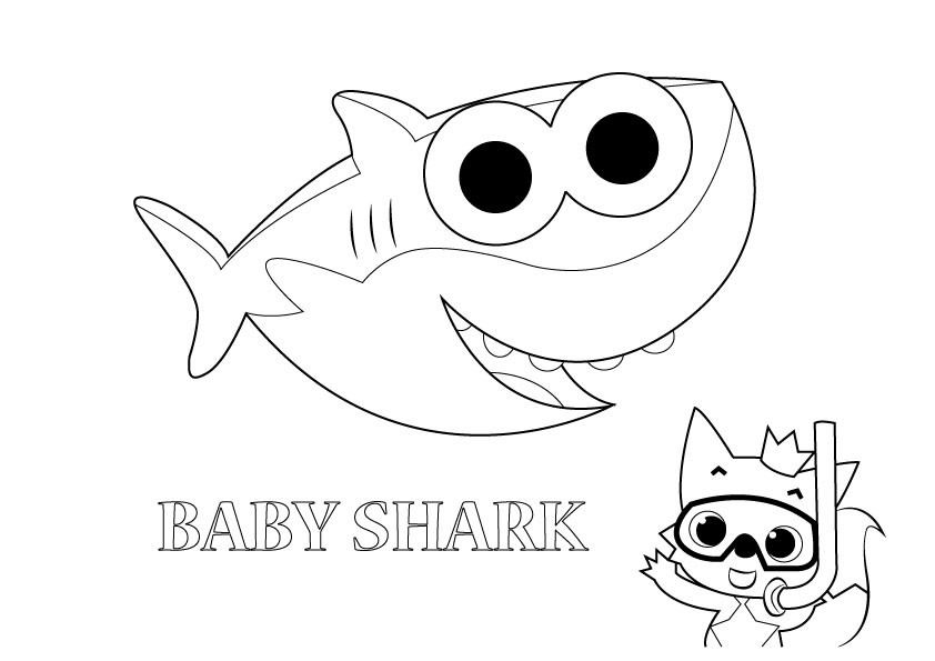 Baby Shark Coloring Page
 Baby shark coloring pages Coloring pages for kids