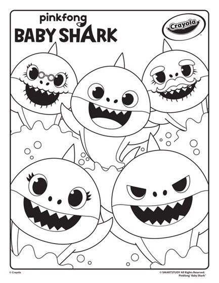 Baby Shark Coloring Page
 Baby Shark Coloring Page