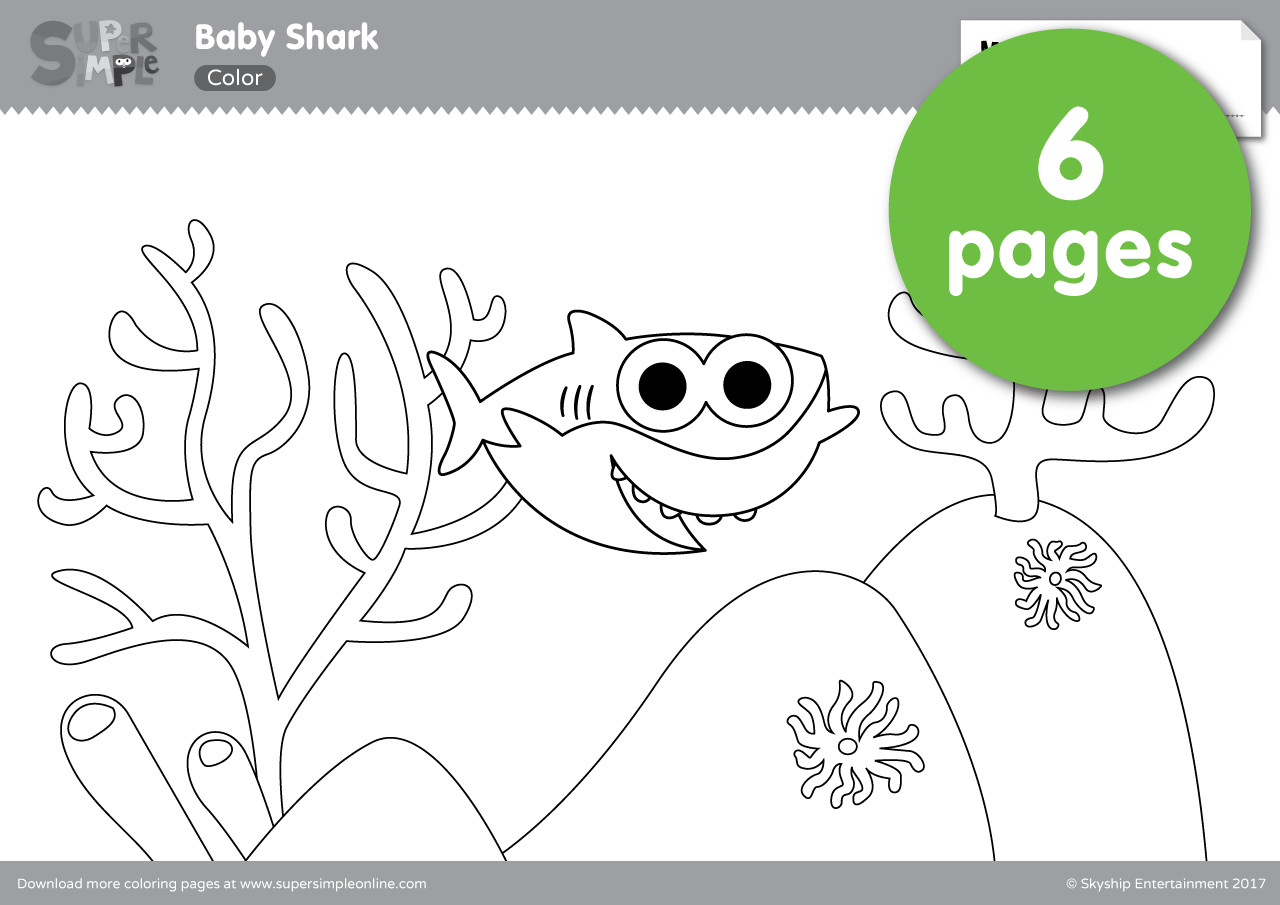 Baby Shark Coloring Page
 Baby Shark Coloring Pages