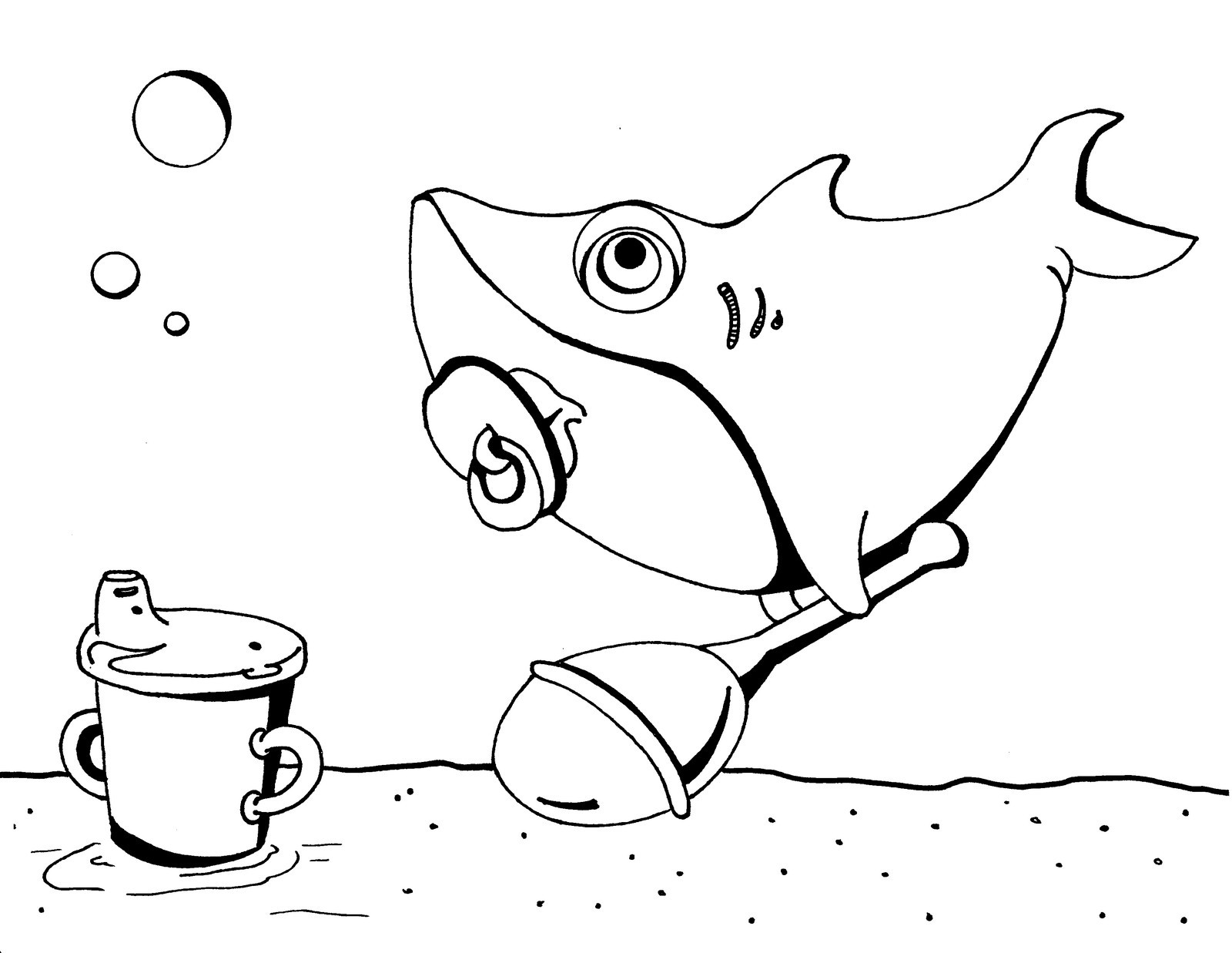 Baby Shark Coloring Page
 pinkfong baby shark coloring sheet for kids