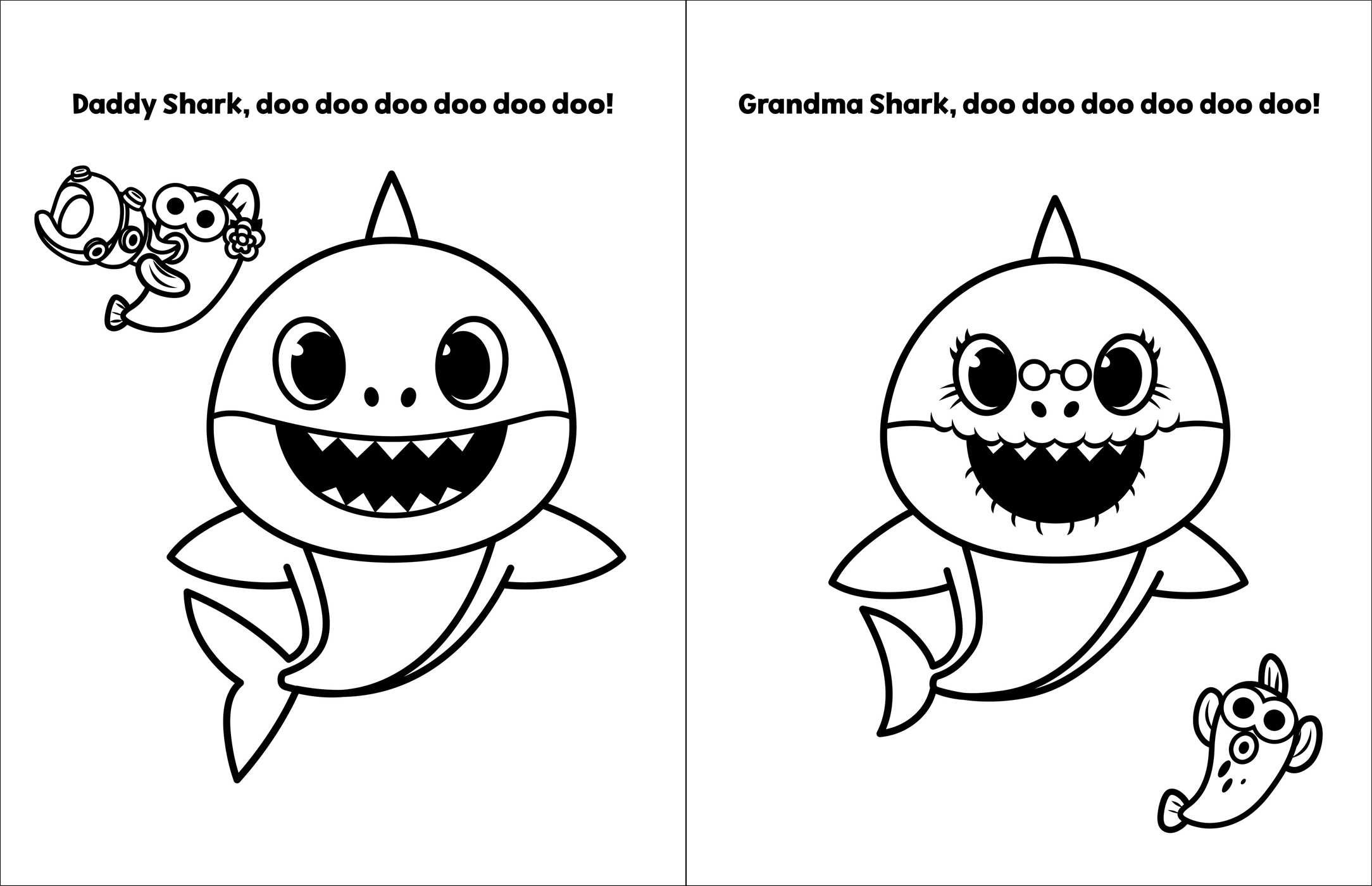 Baby Shark Coloring Page
 Baby Shark Coloring Pages For Kids Sketch Coloring Page