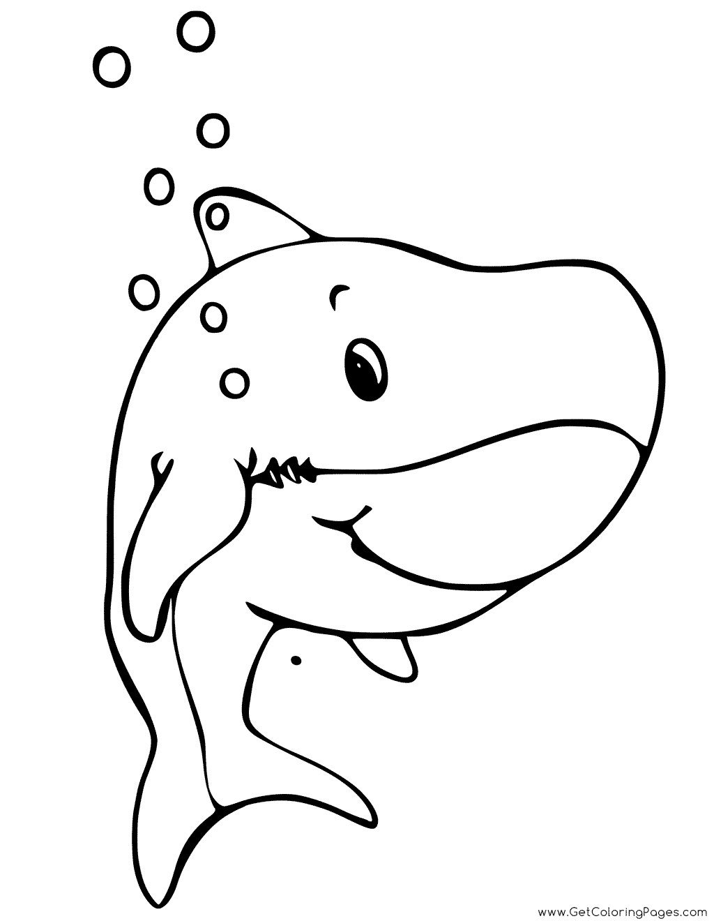 Baby Shark Coloring Page
 Baby Shark Coloring Pages at GetColorings