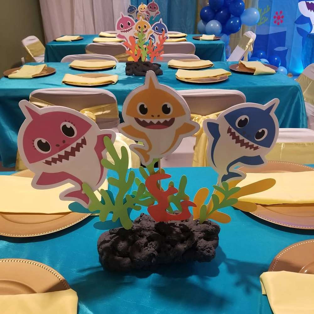 Baby Shark Party Decorations
 Baby shark Birthday Party Ideas 10 of 19