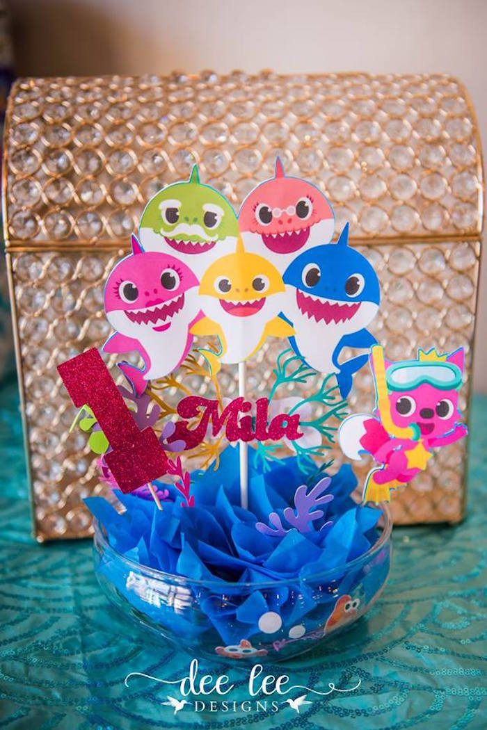 Baby Shark Party Decorations
 Kara s Party Ideas Baby Shark Birthday Party