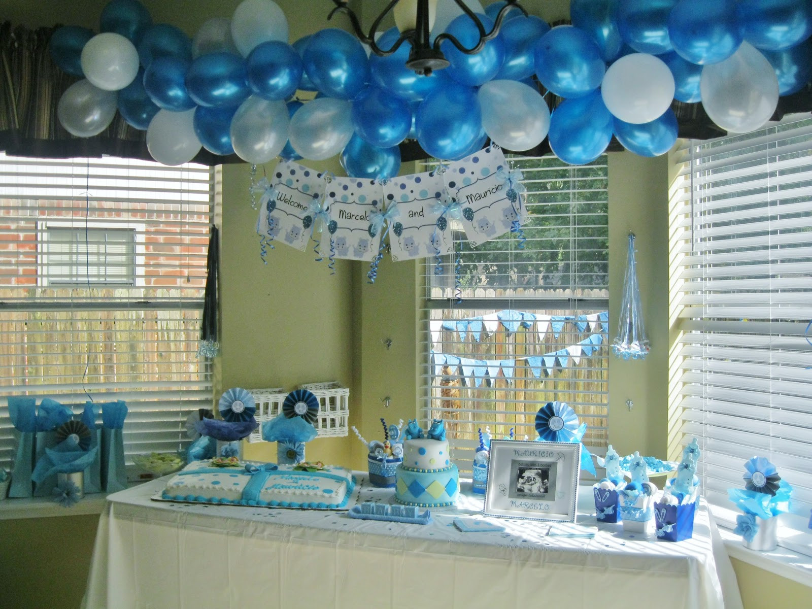 Baby Shower Decorating Ideas For Boys
 PolkaDots & Monkeys Diaper Cakes Party Planner