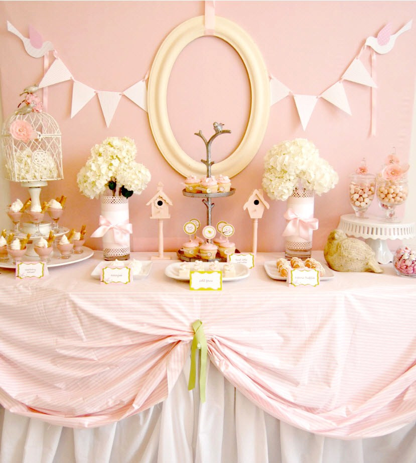 Baby Shower Decoration Ideas For Girls
 Pink Bir Baby Shower guest feature Celebrations at Home