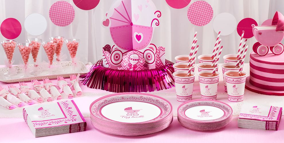 Baby Shower Decorations Party City
 Celebrate Girl Baby Shower Supplies Party City