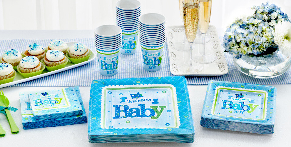 Baby Shower Decorations Party City
 Wel e Baby Boy Baby Shower Party Supplies Party City