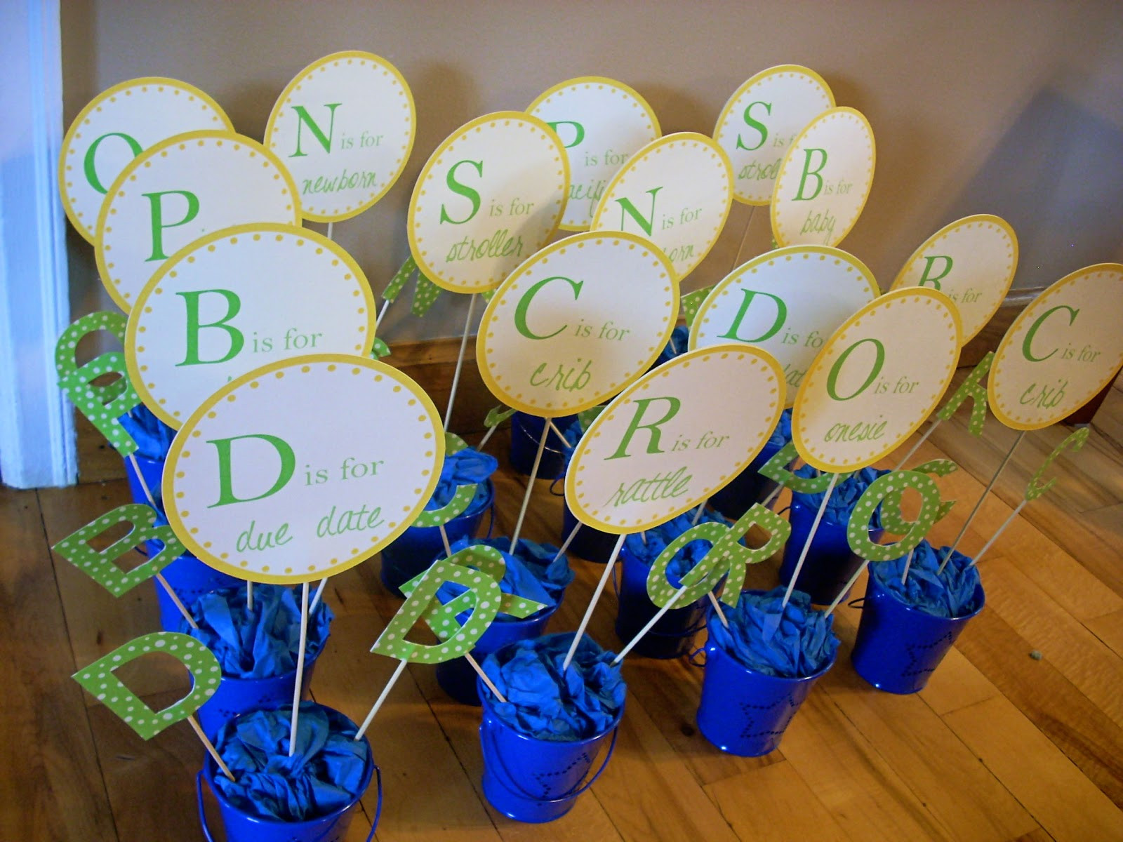 Baby Shower Diy Centerpieces
 Alphabet Baby Shower DIY Centerpieces The Domestic Domicile