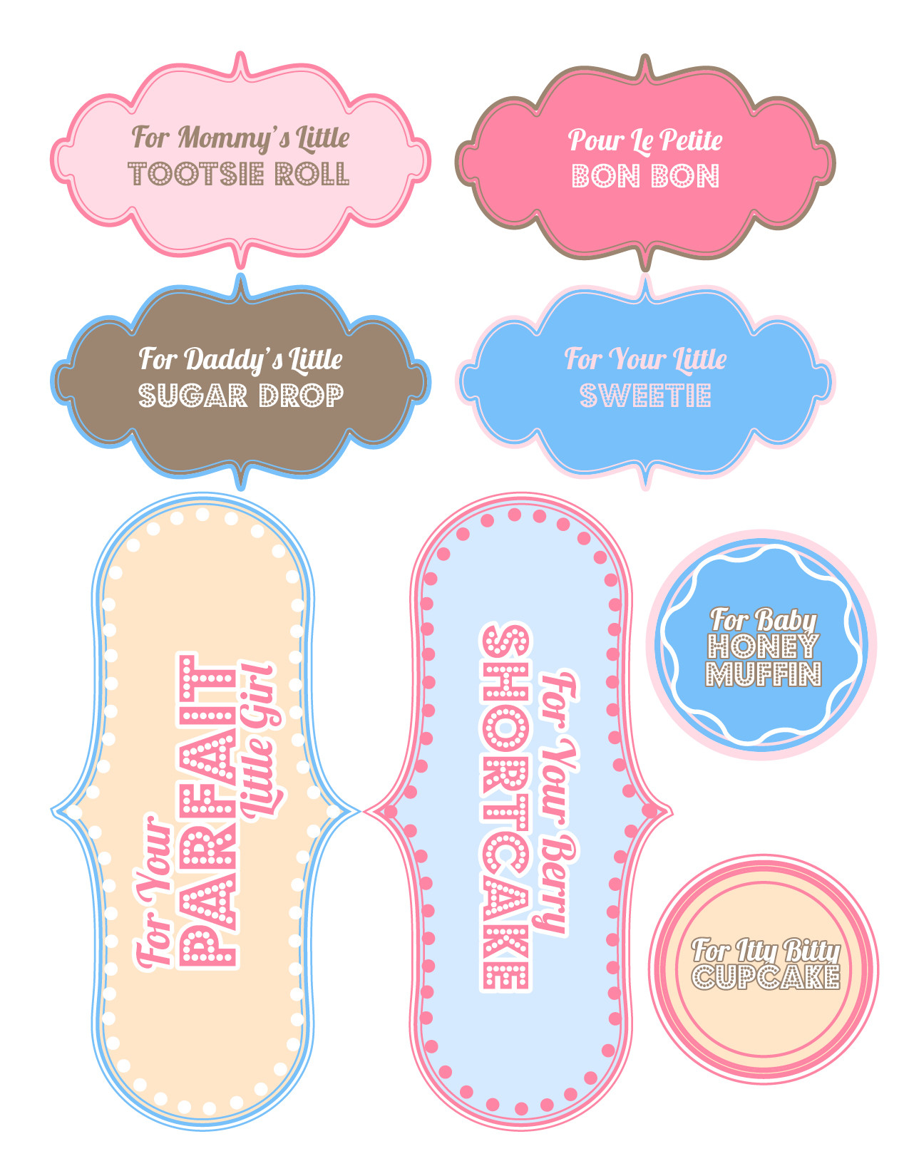 Baby Shower Gift Tag Template
 7 Best of Printable Labels Templates Baby Shower