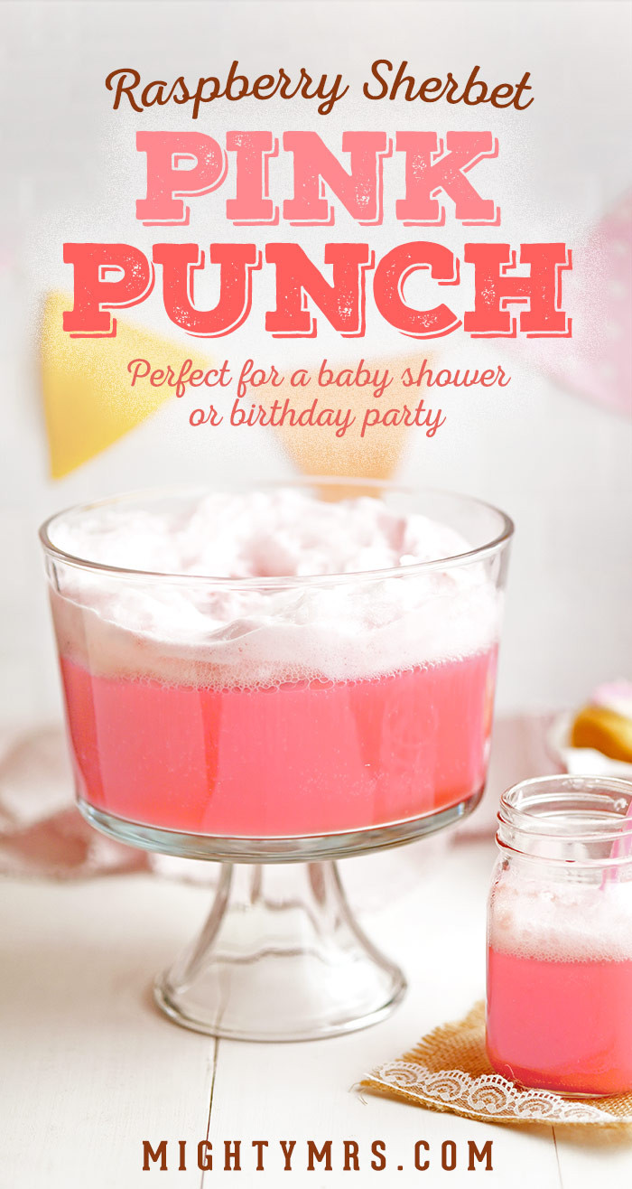 Baby Shower Pink Punch Recipes
 Frothy Pink Party Punch