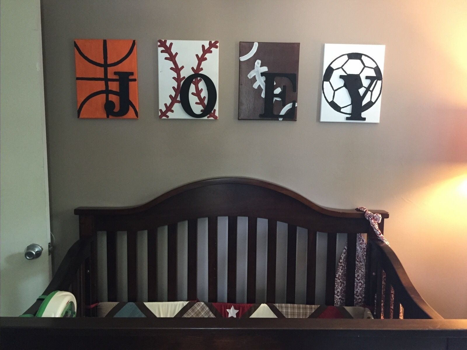 Baby Sports Decor
 Made for my son s sports themed nursery