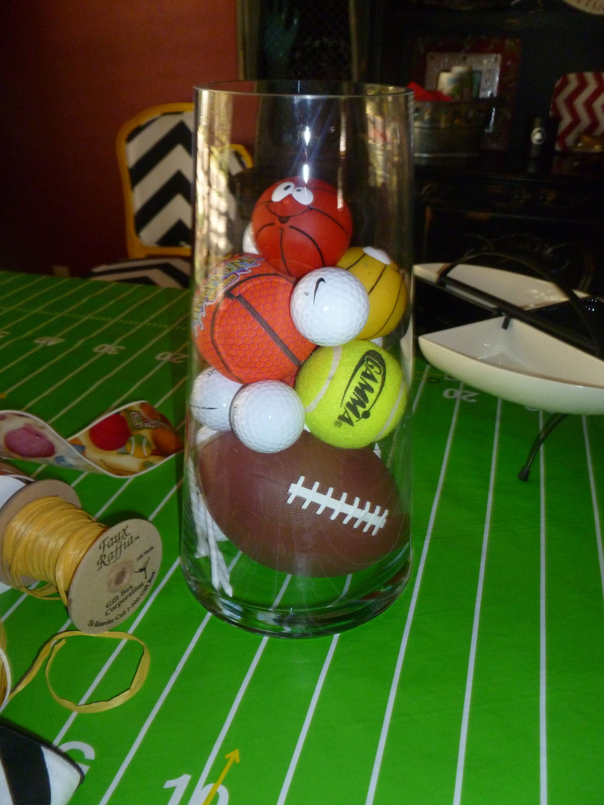 Baby Sports Decor
 All Star Centerpiece DIY