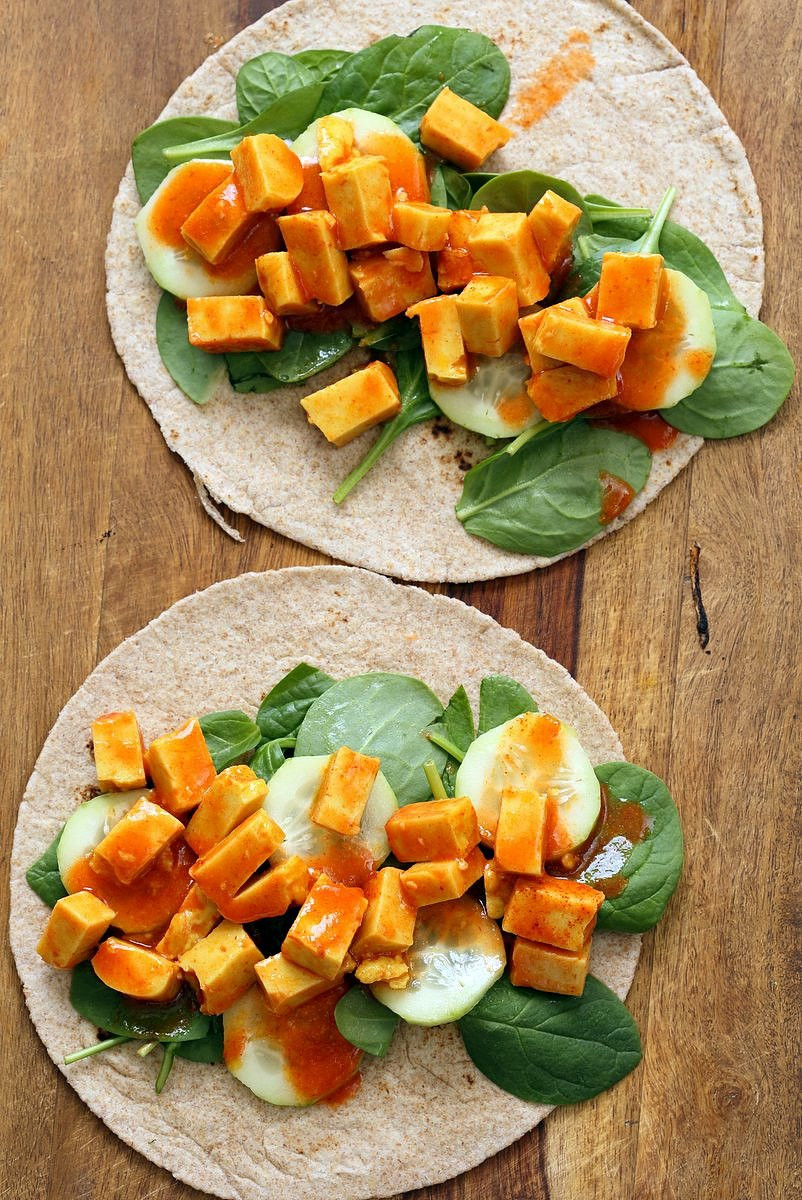 Baby Tofu Recipes
 Buffalo Tofu Wrap with Chickpea Tofu Vegan Richa