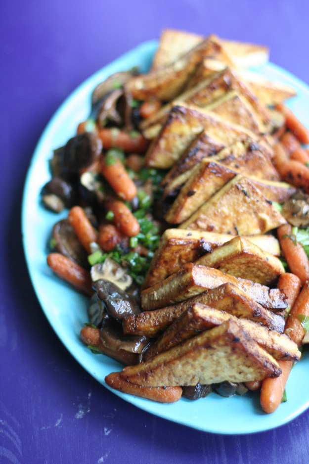 Baby Tofu Recipes
 Maple Citrus Soy Glazed Tofu with baby carrots and