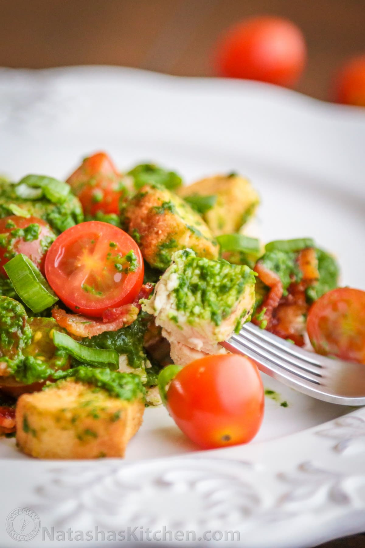 Baby Tomato Recipes
 Creamy Spinach Salad with Chicken and Baby Tomatoes A