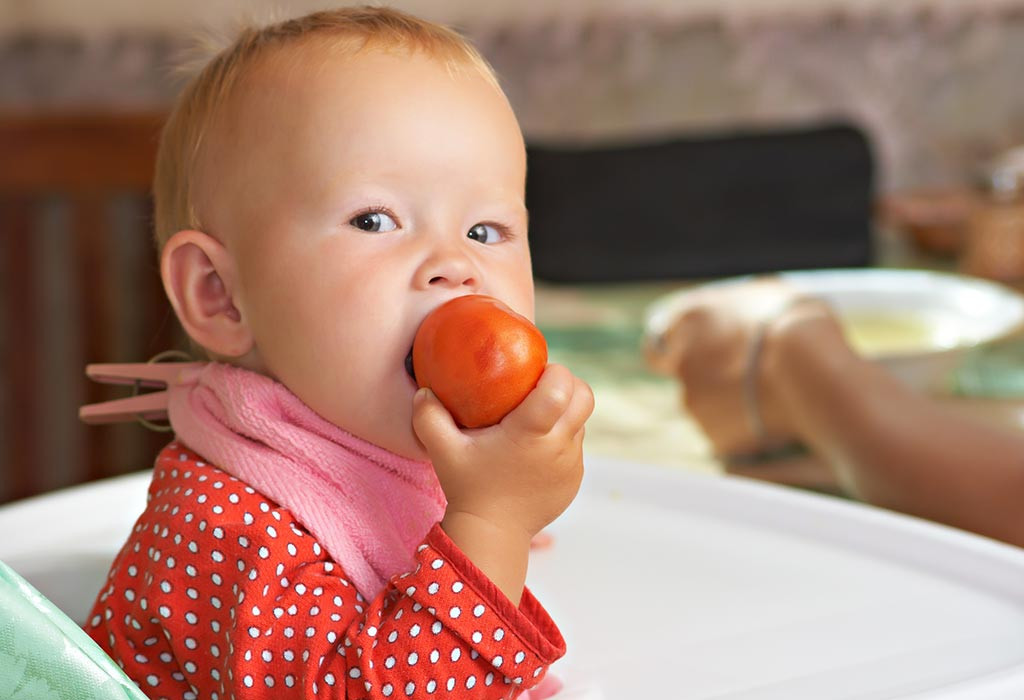 Baby Tomato Recipes
 A baby eating a tomato