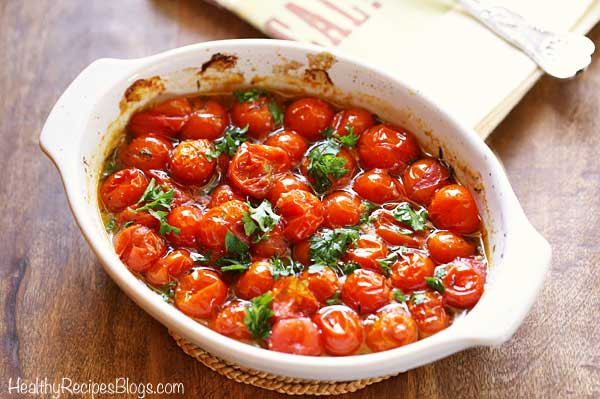 Baby Tomato Recipes
 Roasted Cherry Tomatoes w Garlic & Balsamic Vinegar