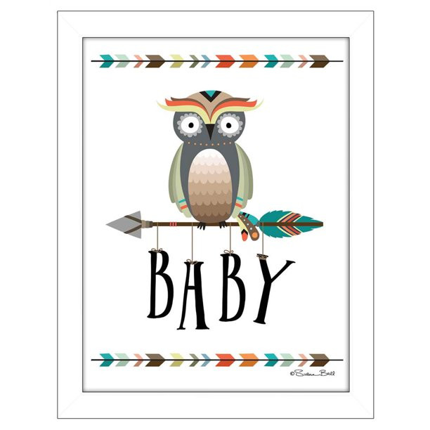 Baby Wall Decor Walmart
 "Owl Baby" White Framed Print Wall Art Walmart