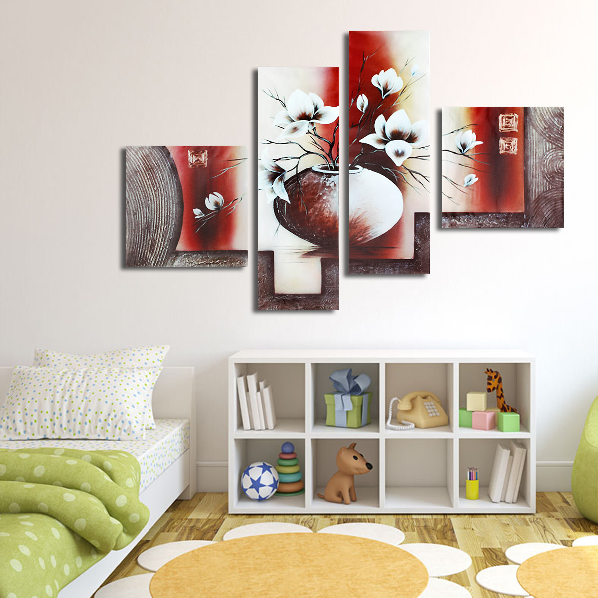 Baby Wall Decor Walmart
 Frameless 4 Panels Canvas Prints Painting Picture