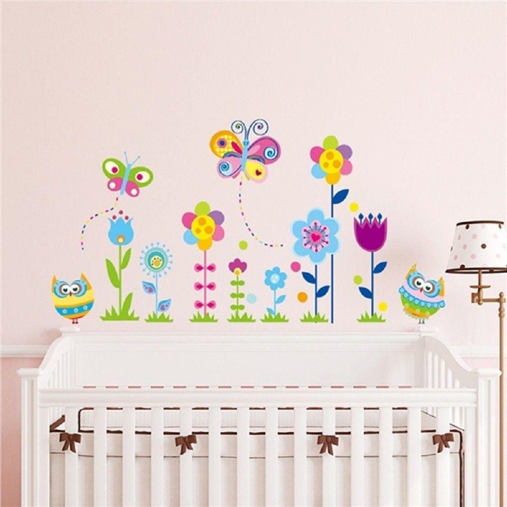 Baby Wall Decor Walmart
 Cute Flowers Owls Butterflies Vinyl Art Wall Stickers Kids