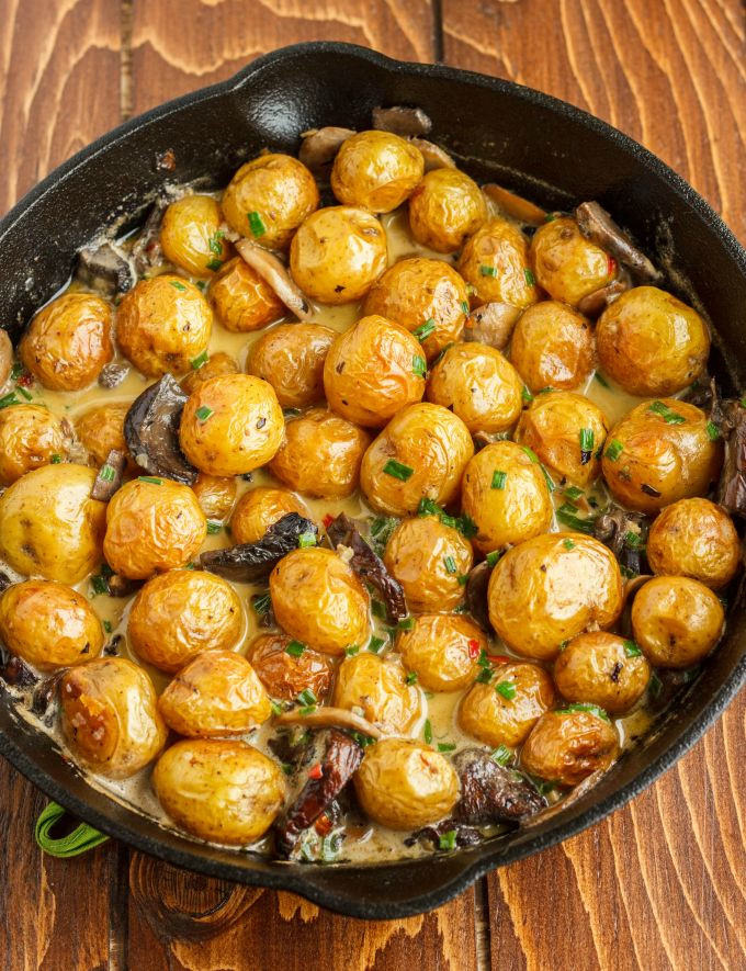 Baby White Potatoes Recipes
 Roasted Baby Potatoes in a Homemade Mushroom Sauce