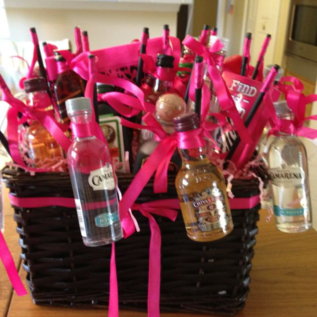 Bachelorette Gift Baskets Ideas
 Crafts Bachelorette Basket of Booze