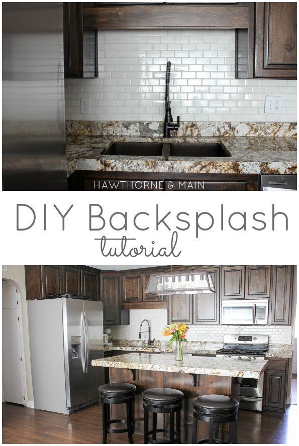 Backsplash Kitchen Diy
 DIY Kitchen Backsplash – HAWTHORNE AND MAIN