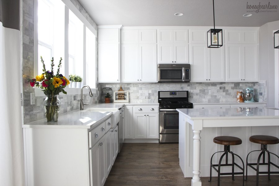 Backsplash Kitchen Diy
 DIY Marble Backsplash in the Kitchen