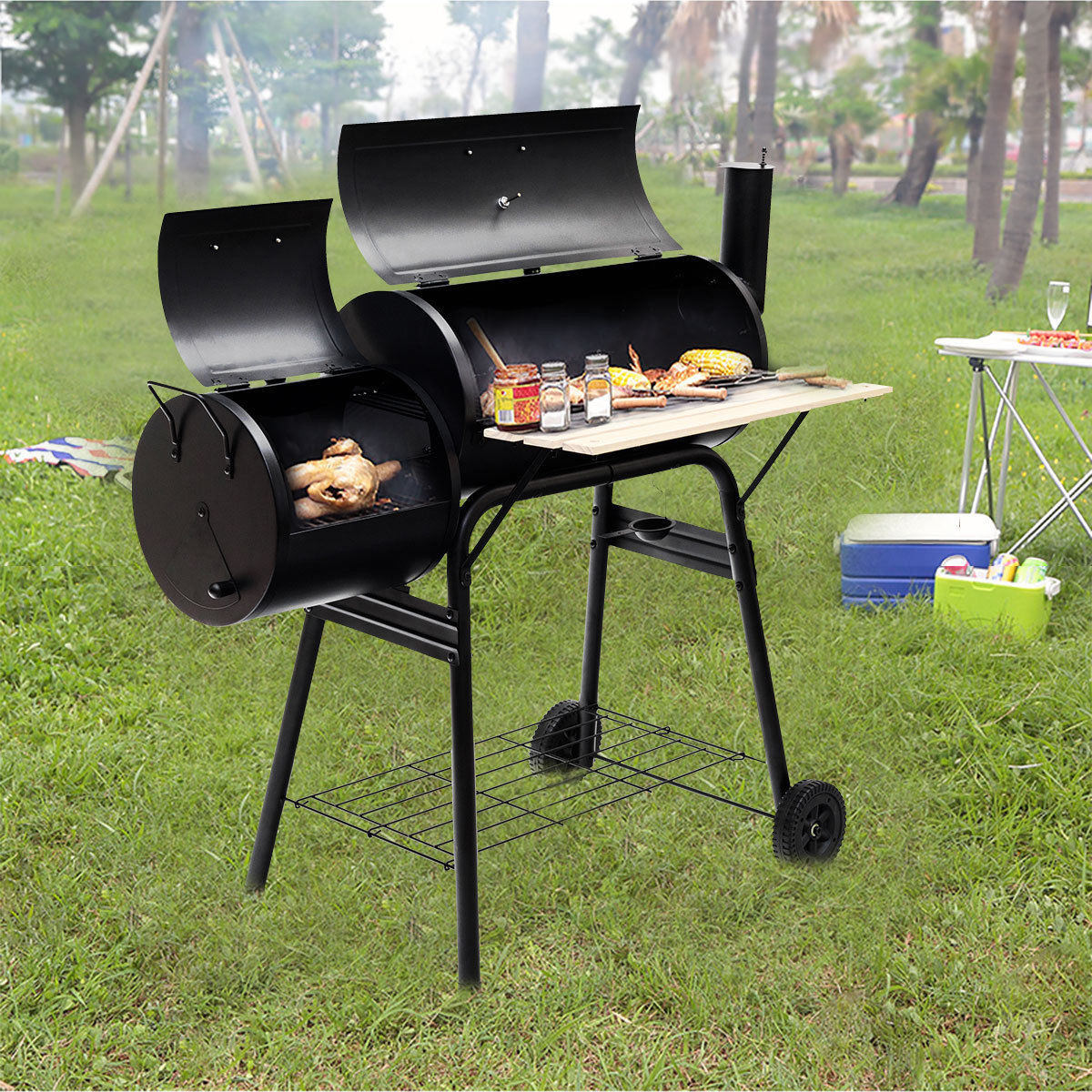 Backyard Barbecue Grill
 Costway Costway Outdoor BBQ Grill Charcoal Barbecue Pit