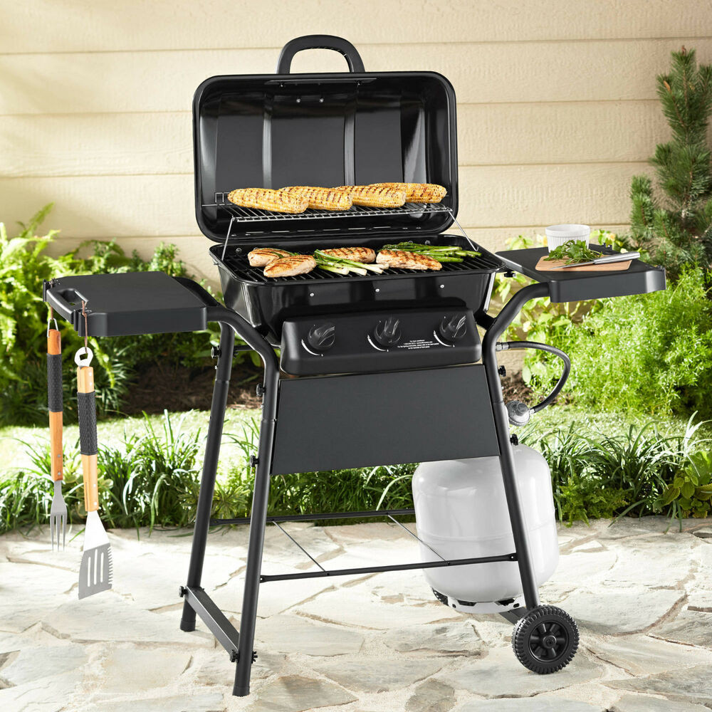 Backyard Barbecue Grill
 Gas Grill 3 Burner BBQ Backyard Grill w Side Shelves