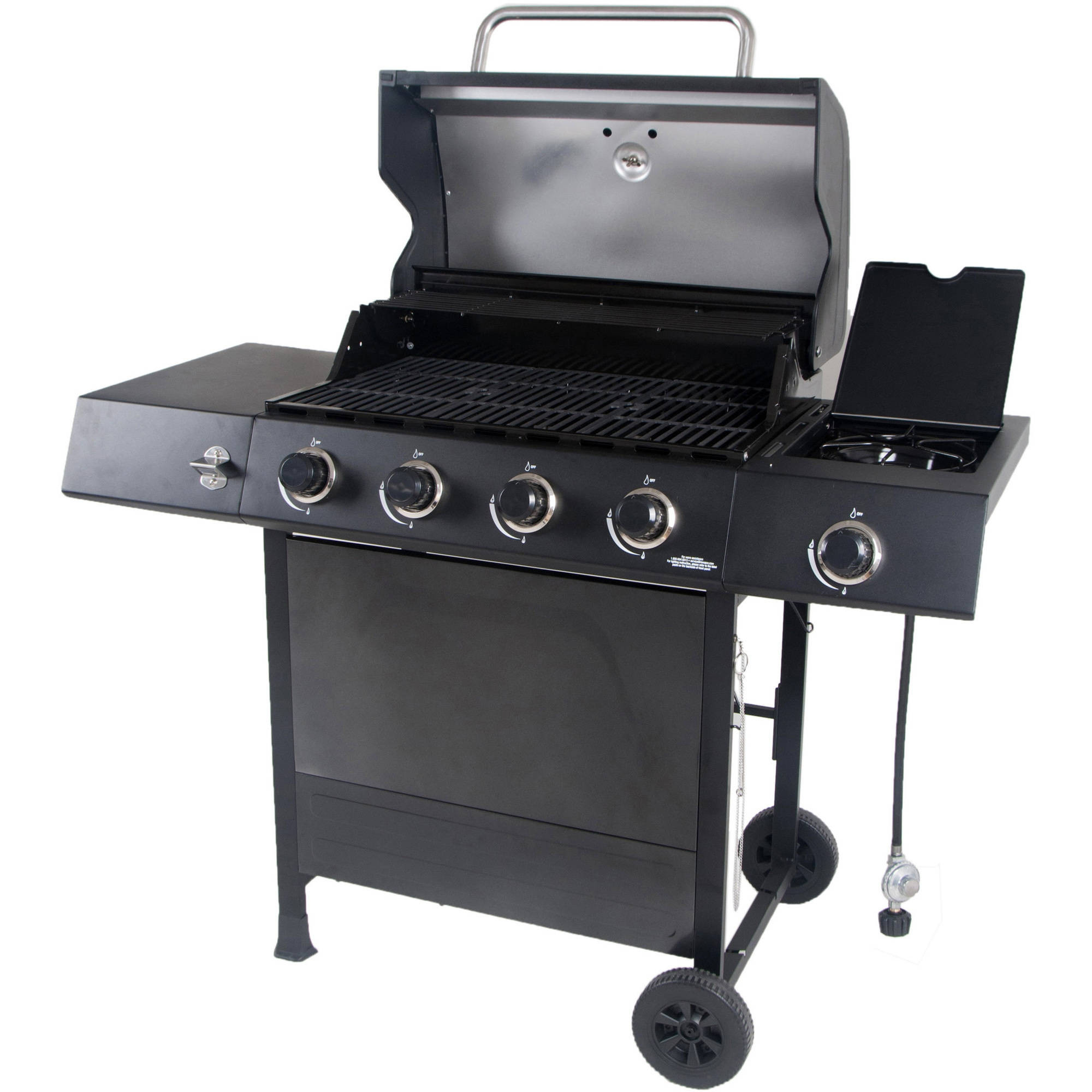 Backyard Barbecue Grill
 4 Burner LP Barbecue Gas Grill W Side Burner Backyard