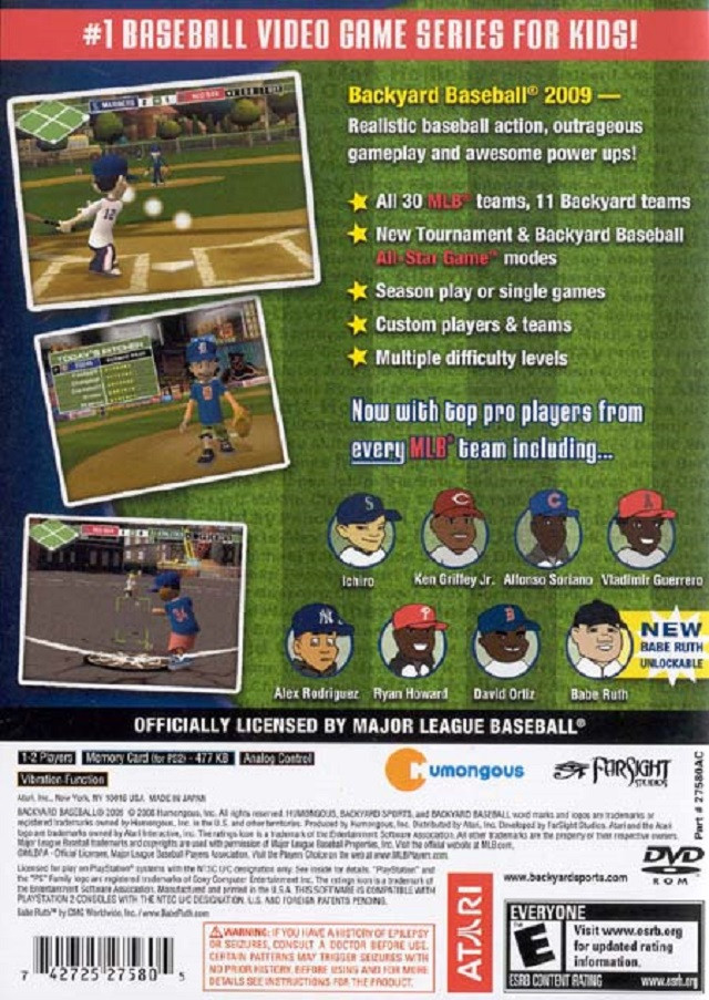 Backyard Baseball Ps2
 Backyard Baseball 09 Sony Playstation 2 Game