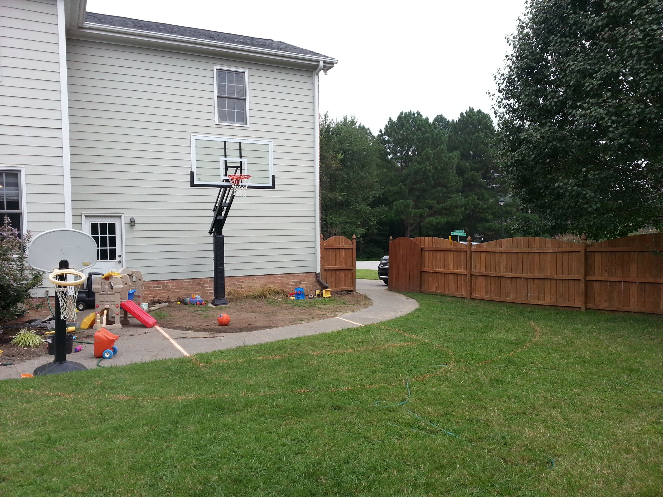 Backyard Basketball Hoop
 Nice nice nice backyard play area