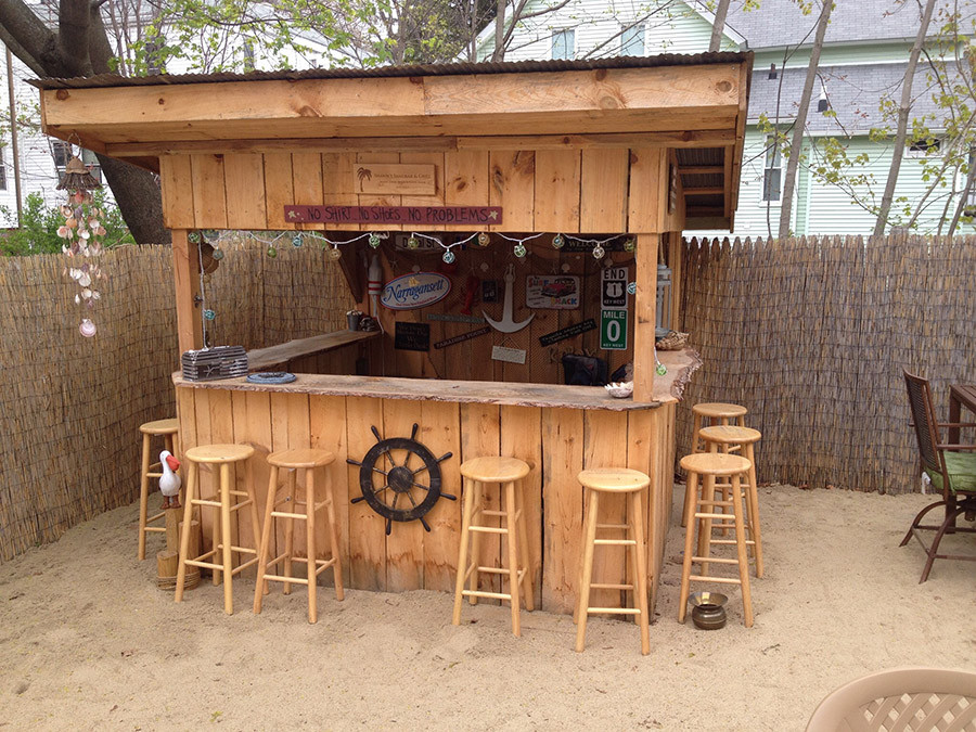 Backyard Beach Lyrics
 We Built Our Own Beach Bar – Shawn’s Sand Bar and Grill