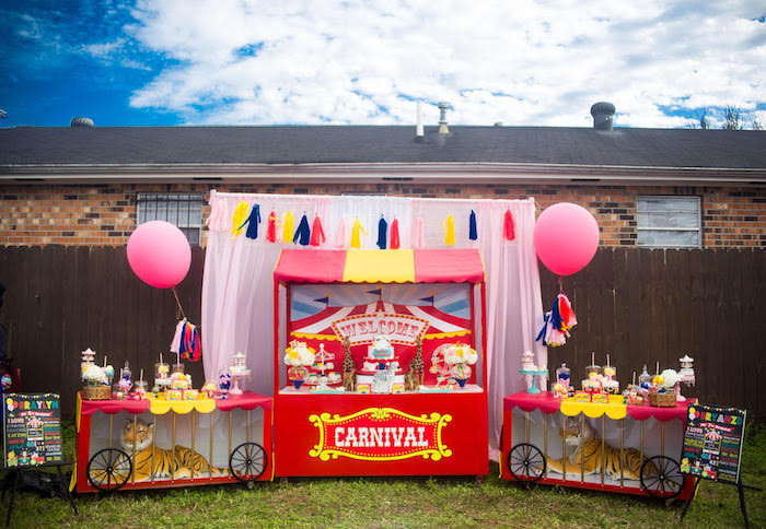 Backyard Circus Party Ideas
 Kara s Party Ideas Backyard Carnival Birthday Party