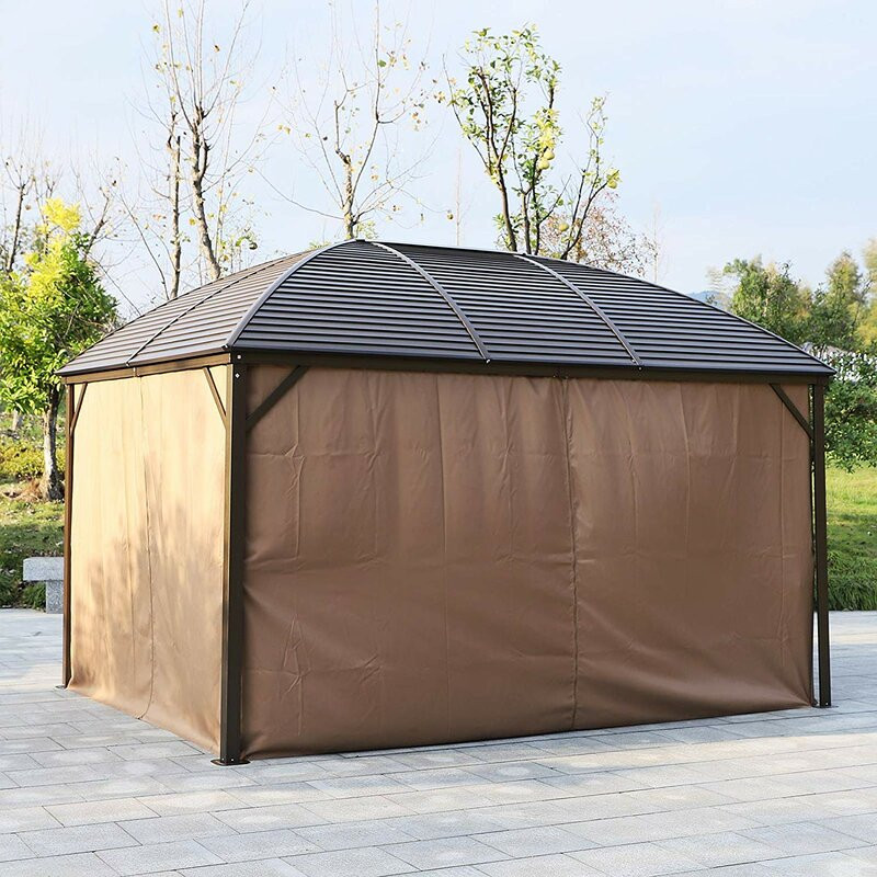 Backyard Creations Gazebo Reviews
 Outsunny Backyard 13 Ft W x 9 8 Ft D Steel Patio Gazebo