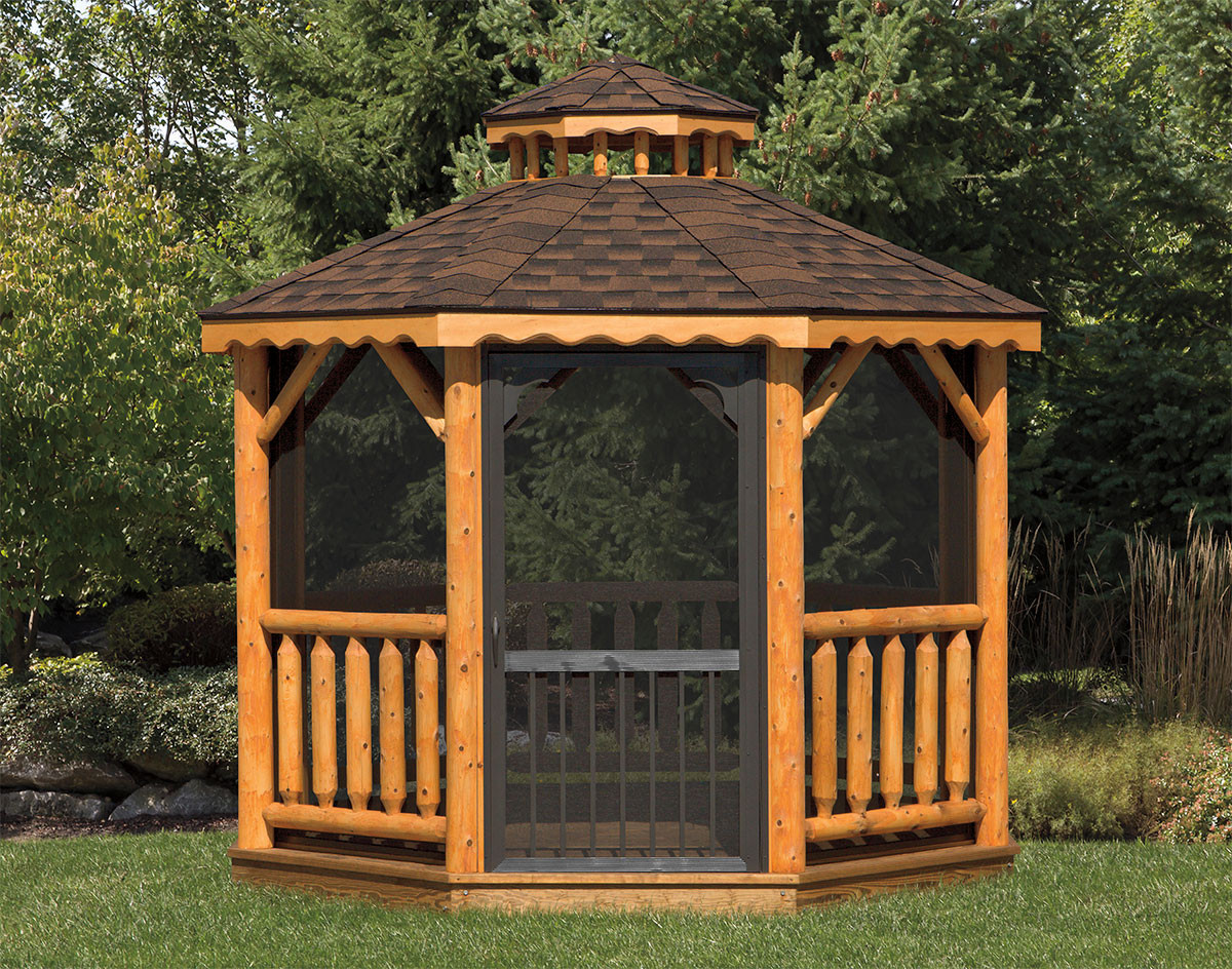 Backyard Creations Gazebo Reviews
 White Cedar Double Roof Octagon Gazebos